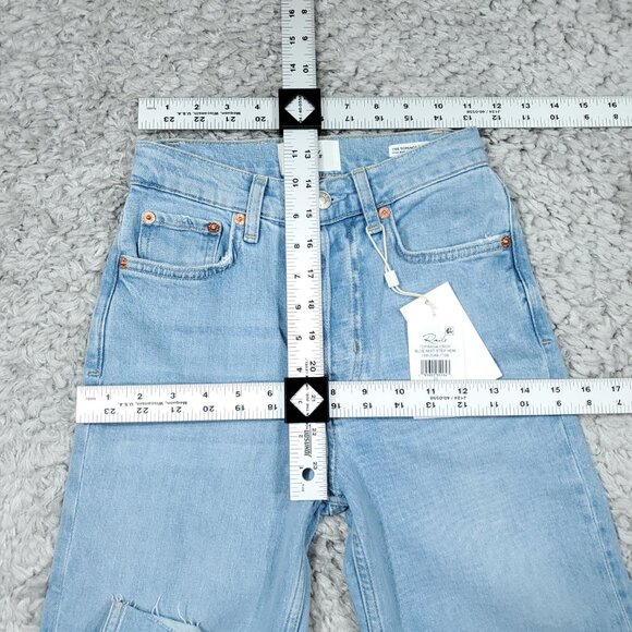 Rails Topanga Crop Straight Jeans Light Blue Mist Step Hem Size 23 Button Fly - Picture 9 of 9